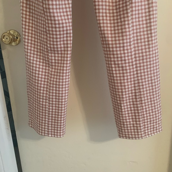 En Saison High Waisted Gingham Slit Trouser Pant - Picture 8 of 14